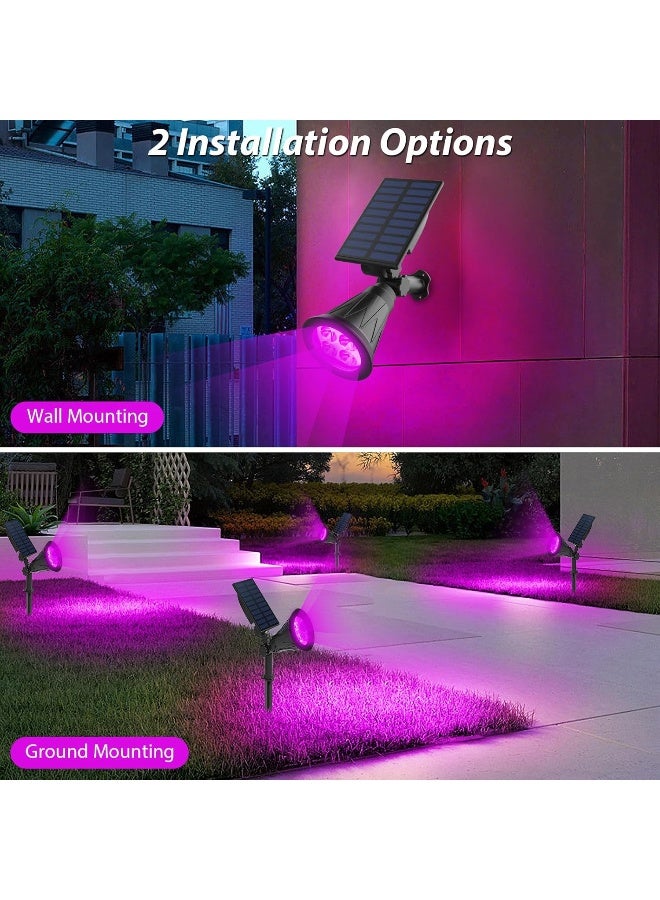 T-SUN [2 Pack] LED Solar Spotlights, Waterproof Outdoor Security Landscape Lamps, Auto-on/Auto-Off by Day, 180 Angle Adjustable for Tree, Patio, Yard, Garden, Driveway, Stairs, Pool Area - Image 5