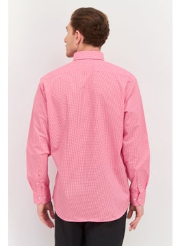 Men Regular Fit Long Sleeve Gingham Print Casual Shirt, Pink - pzsku/ZD9B26765BEFDB4E818A8Z/45/_/1737642605/c0771507-80a8-4973-9205-22783aa0fee1