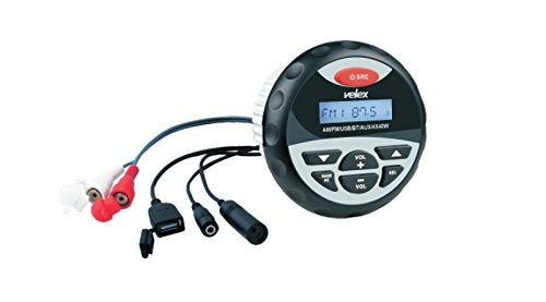velex Marine Stereo, in-Dash, Marine Gauge, Bluetooth, Digital Media MP3 / WMA/USB/AM/FM Weather-Proof Marine Stereo, (No CD Player) - Image 2
