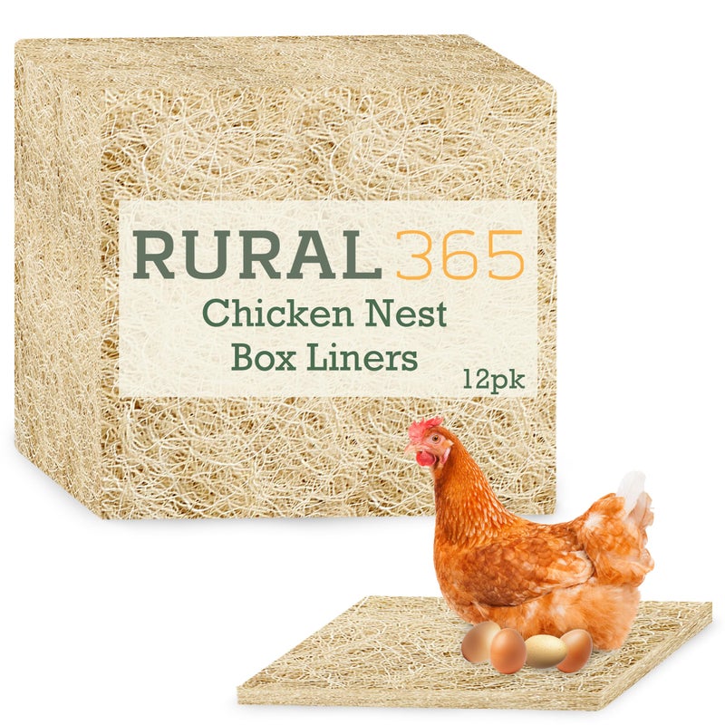 Rural365 Chicken Nest Box Liners 12 Pack Chicken Coop Bedding Poultry Supplies Chicken Bedding Nest Liners Chickens