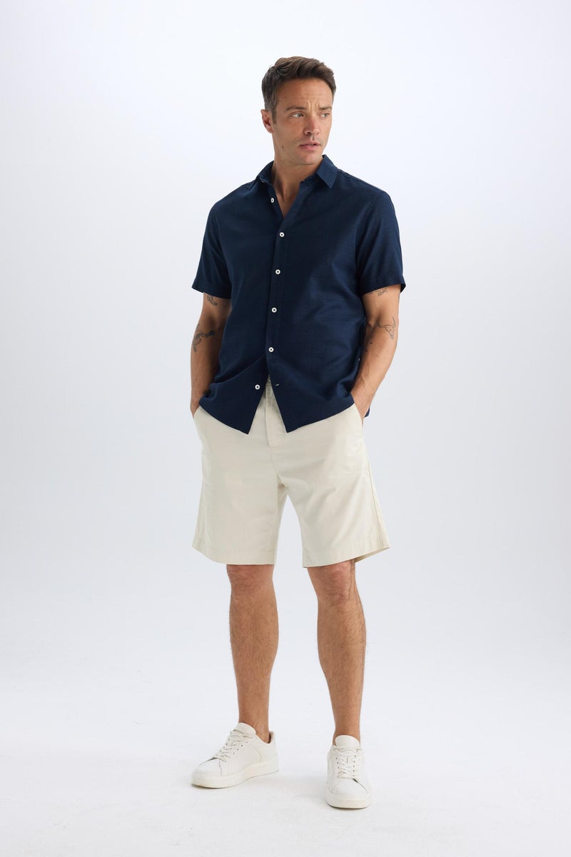 DeFacto Man Regular Fit Gabardine Bermuda - Image 4