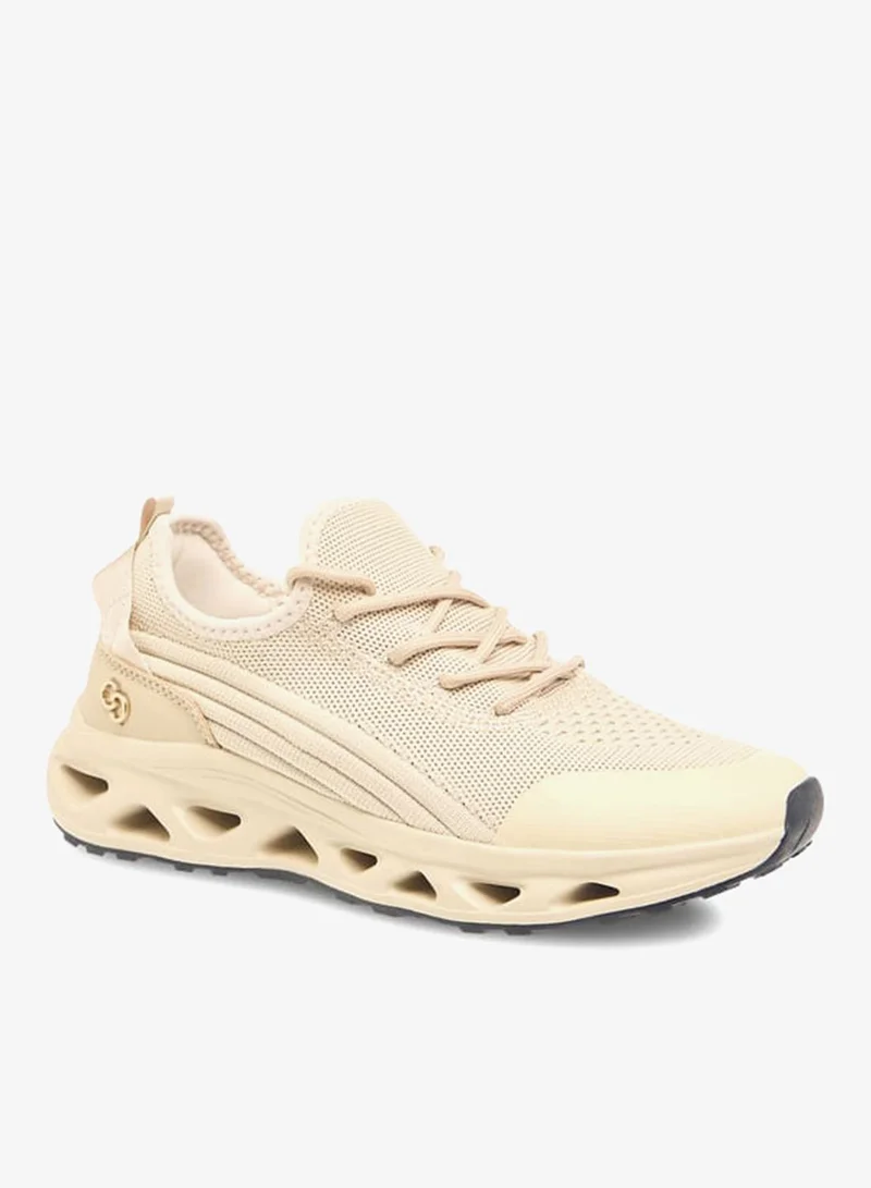 Celeste Women's Mesh Textured Sneakers with Lace-Up Closure