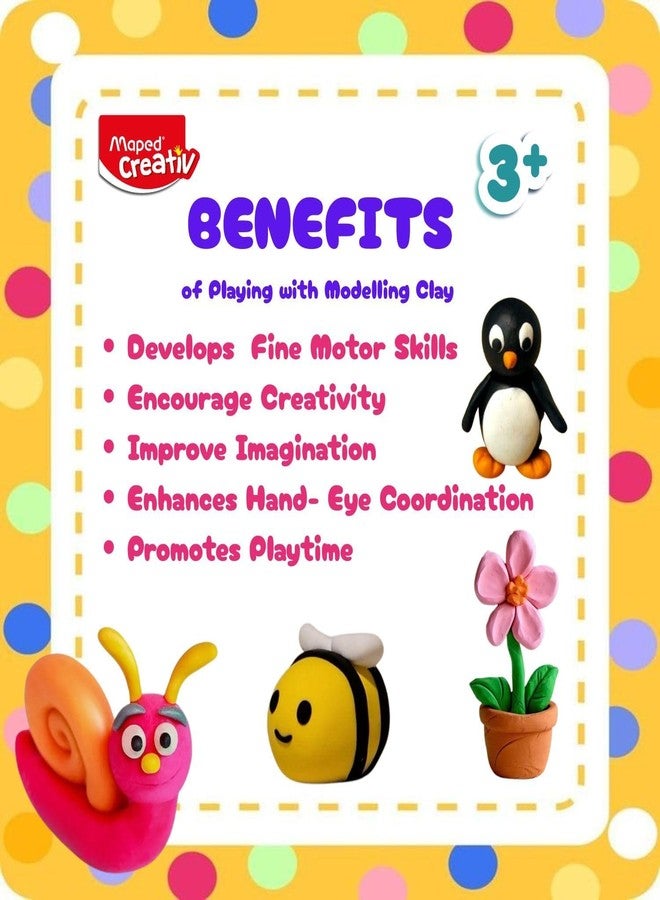 Maped 3-in-1 Clay Modelling Set with Safety Scissor & White Glue| Birthday return gift for Kids| Non Toxic Gifts|DIY Fun Combo for Kids| Creative Fun & Learn Craft Kit|Ultimate Kids Craft Kit - Image 4