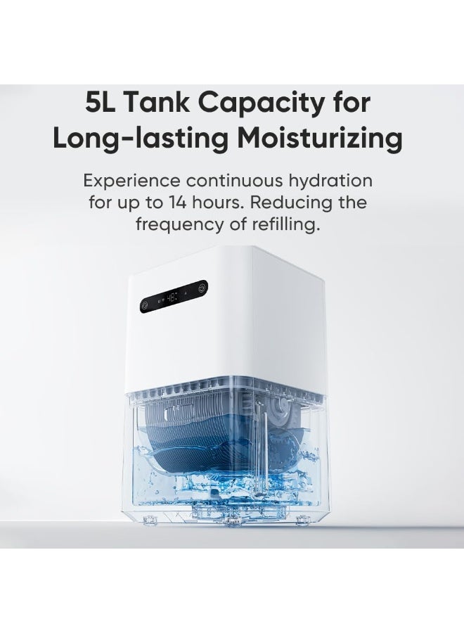 سمارت مي جهاز ترطيب الهواء الذكي Smartmi Evaporative Humidifier 3 لغرف النوم وغرف الأطفال، سعة 5 لتر، سهل التعبئة من الأعلى، مناسب للمنزل والمكتب والنباتات، يحافظ على مستوى رطوبة ثابت بذكاء، إيقاف تلقائي، تشغيل هادئ بدون الحاجة لفلاتر، يدوم لمدة 14.2 ساعة. - Image 3