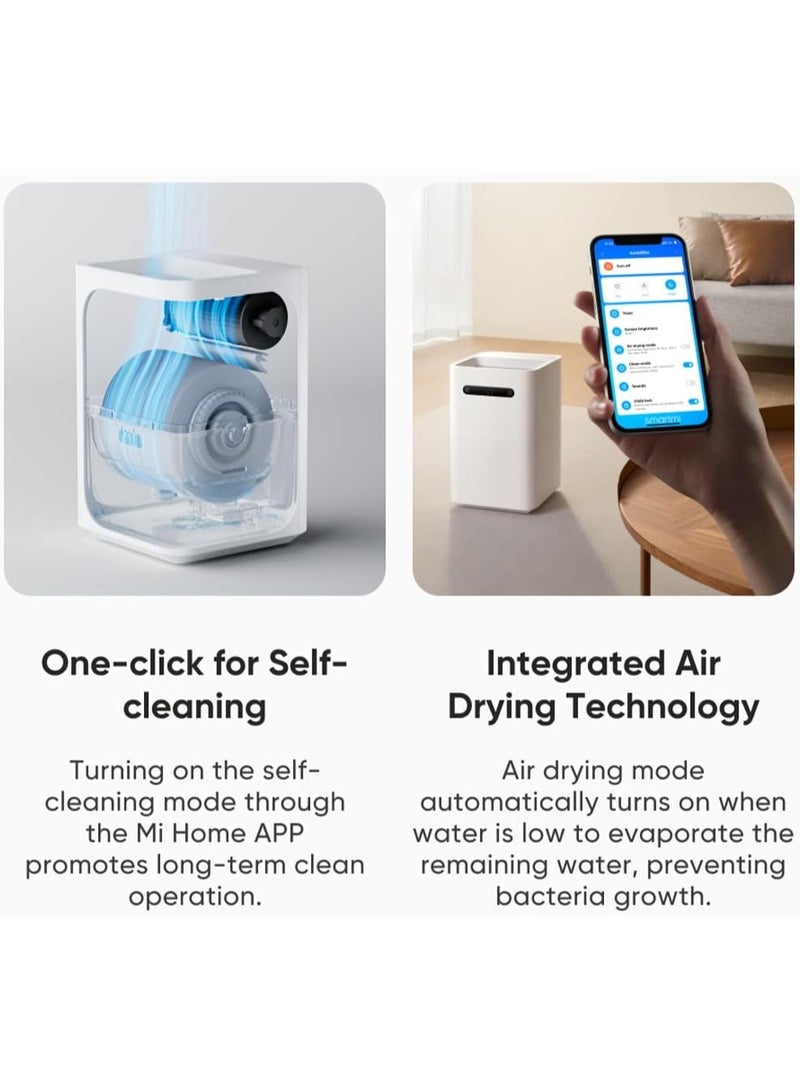 سمارت مي جهاز ترطيب الهواء الذكي Smartmi Evaporative Humidifier 3 لغرف النوم وغرف الأطفال، سعة 5 لتر، سهل التعبئة من الأعلى، مناسب للمنزل والمكتب والنباتات، يحافظ على مستوى رطوبة ثابت بذكاء، إيقاف تلقائي، تشغيل هادئ بدون الحاجة لفلاتر، يدوم لمدة 14.2 ساعة. - Image 4