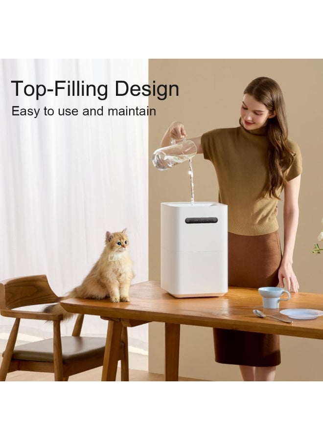 سمارت مي جهاز ترطيب الهواء الذكي Smartmi Evaporative Humidifier 3 لغرف النوم وغرف الأطفال، سعة 5 لتر، سهل التعبئة من الأعلى، مناسب للمنزل والمكتب والنباتات، يحافظ على مستوى رطوبة ثابت بذكاء، إيقاف تلقائي، تشغيل هادئ بدون الحاجة لفلاتر، يدوم لمدة 14.2 ساعة. - Image 2