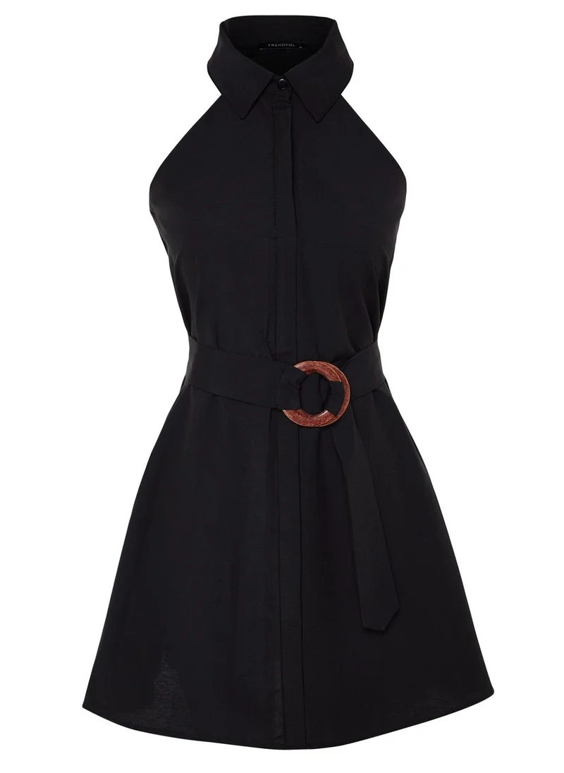 trendyol Belted Pleated Dress