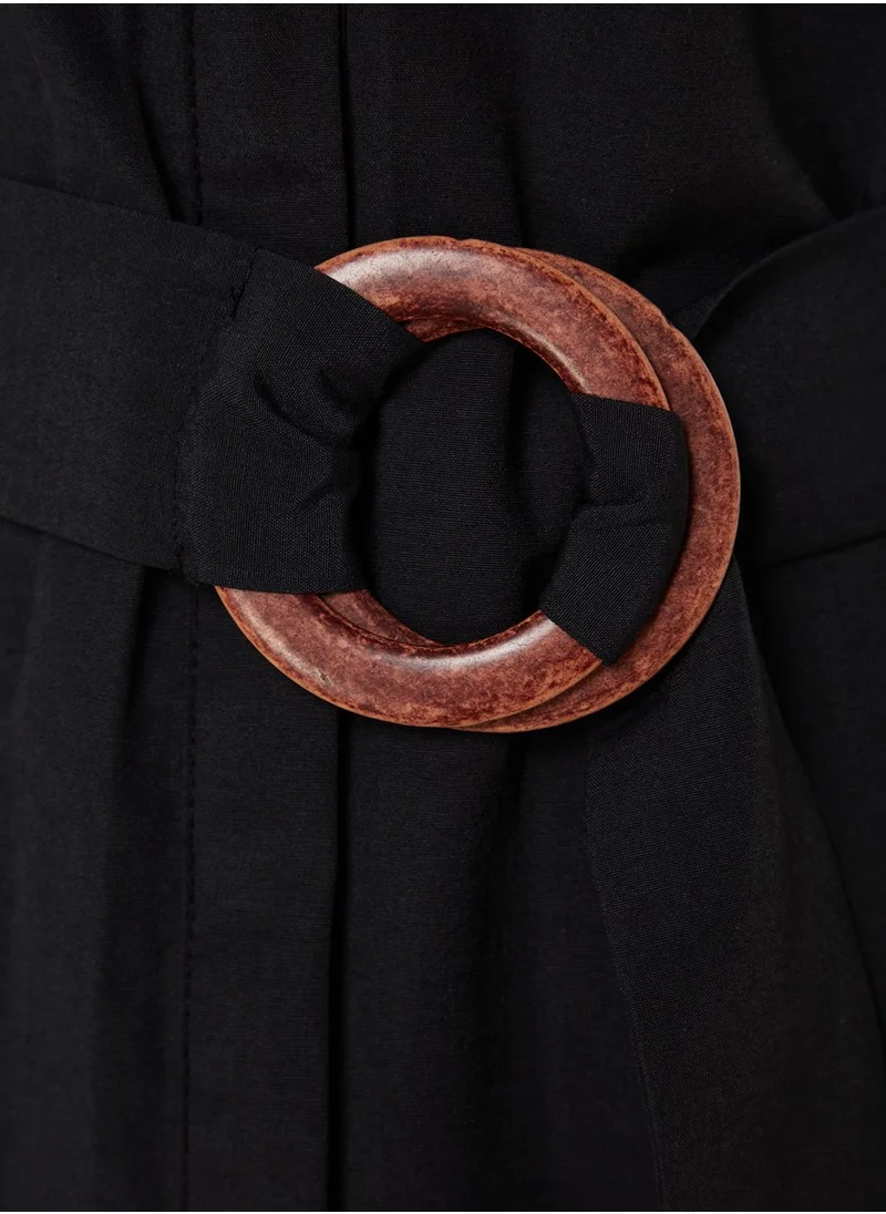trendyol Belted Pleated Dress