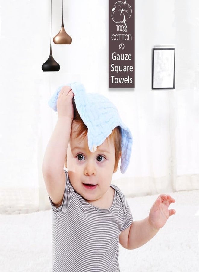Zebroc 100% Cotton Muslin Baby Burp Cloth | 6-Layer Soft & Super Absorbent Baby Face Towel | 28×28 cm Washcloth for Newborns, Feeding, Burping & Daily Use (3, Pink (28 X 28 CM)) - Image 4