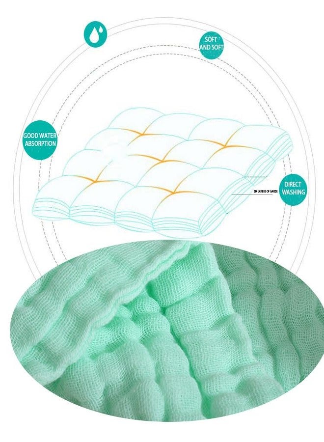 Zebroc 100% Cotton Muslin Baby Burp Cloth | 6-Layer Soft & Super Absorbent Baby Face Towel | 28×28 cm Washcloth for Newborns, Feeding, Burping & Daily Use (3, Pink (28 X 28 CM)) - Image 5