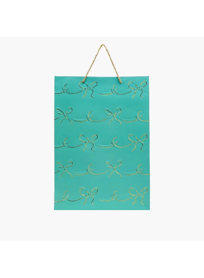 Lifestyle Bow Print Paper Gift Bag - Large