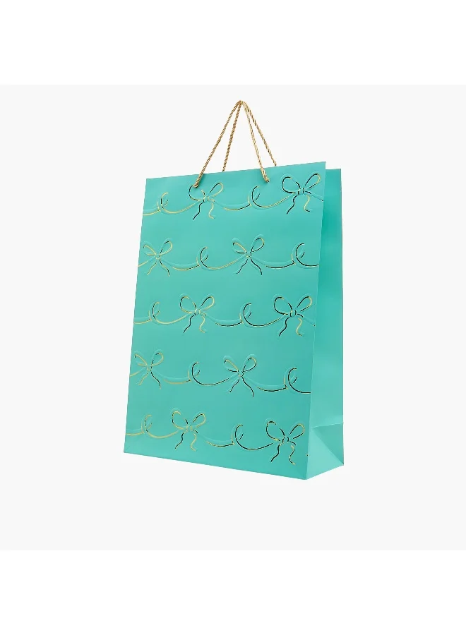 Lifestyle Bow Print Paper Gift Bag - Large