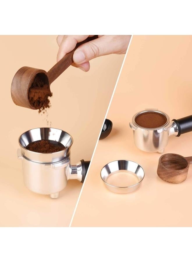 51mm Espresso Dosing Funnel, Stainless Steel Coffee Dosing Ring Compatible (51mm)-Magnetic Espresso Funnel Coffee Dosing Ring