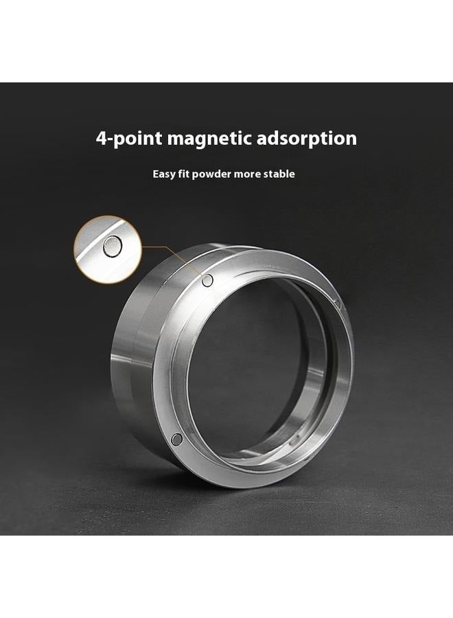 51mm Espresso Dosing Funnel, Stainless Steel Coffee Dosing Ring Compatible (51mm)-Magnetic Espresso Funnel Coffee Dosing Ring