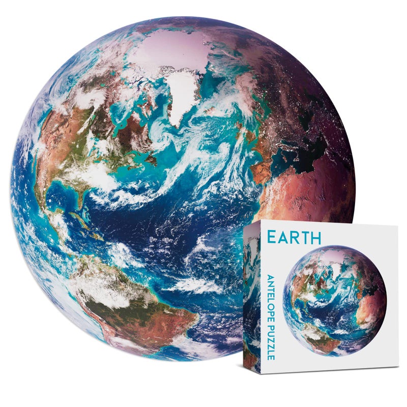 Antelope 1000 Piece Puzzle for Adults Space Earth Jigsaw Puzzles 1000 Pieces Telescope Planet Closeup Round Puzzle High Resolution Matte Finish No Dust Space Puzzle - Image 2