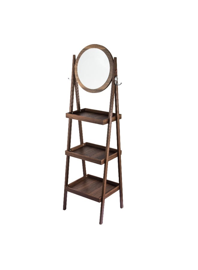 evistar 3-shelf storage organizer with mirror, made of high-quality Turkish wood, suitable for the bedroom or living room versatile. - Image 3