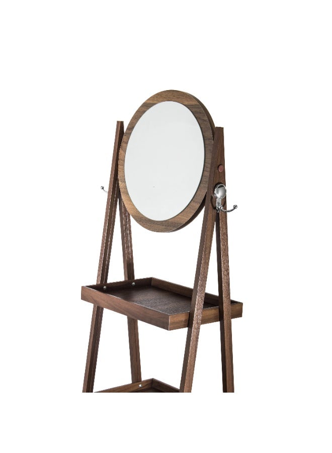 evistar 3-shelf storage organizer with mirror, made of high-quality Turkish wood, suitable for the bedroom or living room versatile. - Image 2
