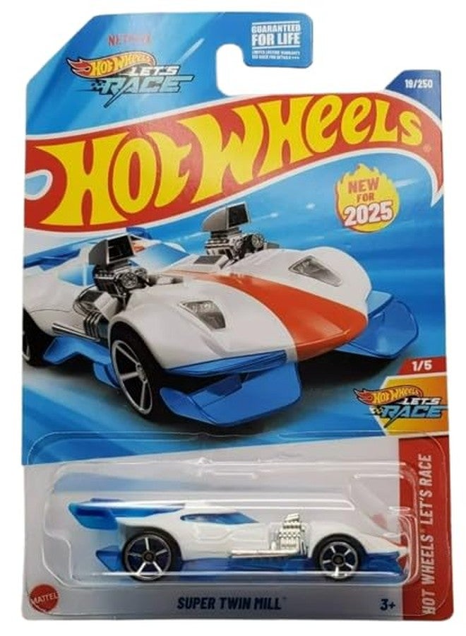 Hot Wheels هوت ويلز سوبر توين ميل (أبيض)، لنبدأ السباق 1/5، جديد لعام 2025 - Image 2