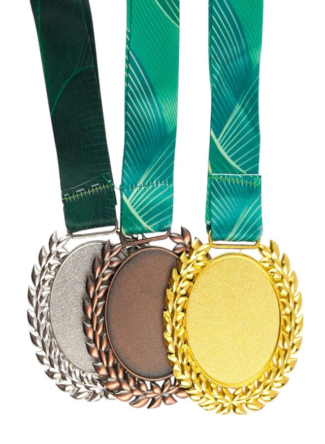 ArtRight Metal Kids Winner Medals with Ribbon Set of 3, Gold Silver and Bronze Medals with Unique Pattern 1st 2nd 3rd Prizes for Sports, Competitions, Party (7cm Diameter) - Image 1