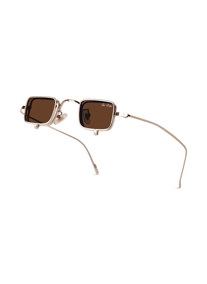 Woggles Red Pappy Optivex Brown Rectangle Sunglasses  - Image 5