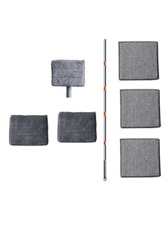 Multi-Function Wall Scrubber, Kitchen, Ceiling Cleaning, Collapsible Triangle Mop Square head suit (square head * 1 square cloth * 6(3 small 3 large) 5-section bar carton)