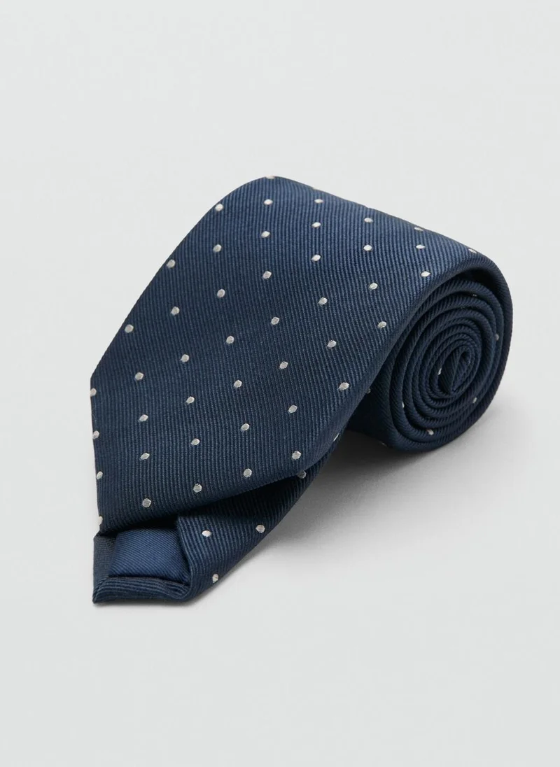 Mango Man Polka-dot silk tie