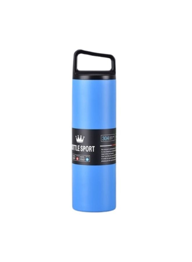 Vacuum insulated water bottle unisex from 304 stainless steel leakproof 500ml for gym office and outdoor blue - Image 1