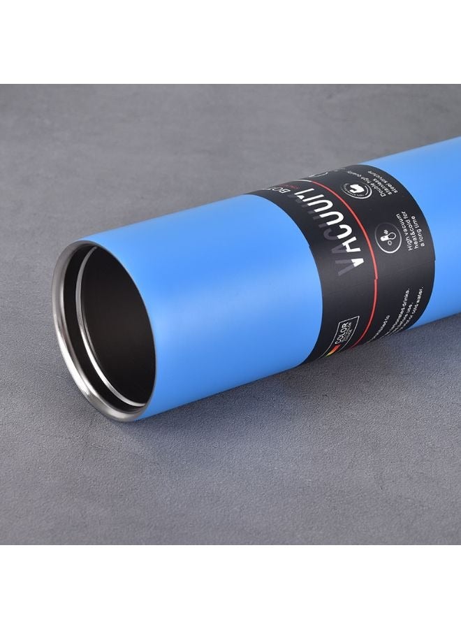 Vacuum insulated water bottle unisex from 304 stainless steel leakproof 500ml for gym office and outdoor blue - Image 3