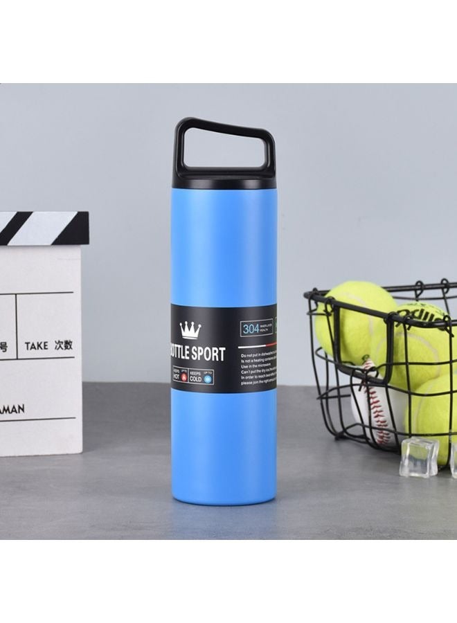 Vacuum insulated water bottle unisex from 304 stainless steel leakproof 500ml for gym office and outdoor blue - Image 5