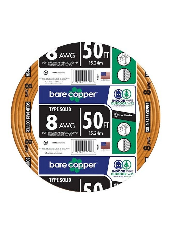 Southwire 50-ft 8-Gauge Solid Soft Drawn Copper Bare Wire (by-The-Roll)