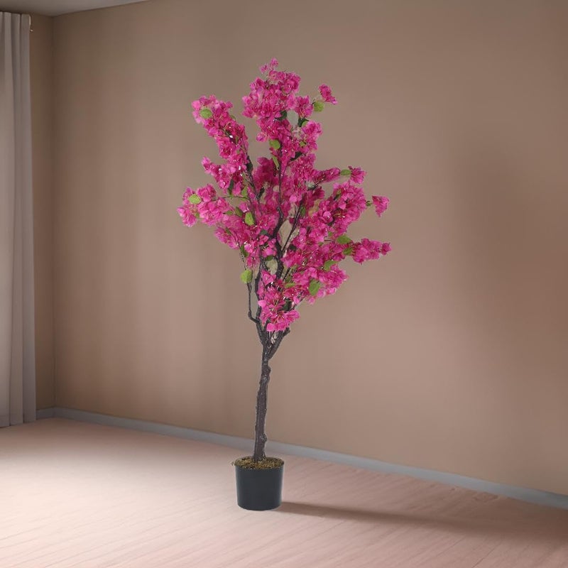 ARICK DECOR ARICK DECOR 52Feet Artificial Bougainvillea Plants with Black Pot Home DecorOffice Decor Perfect Decor GiftSet of 1 