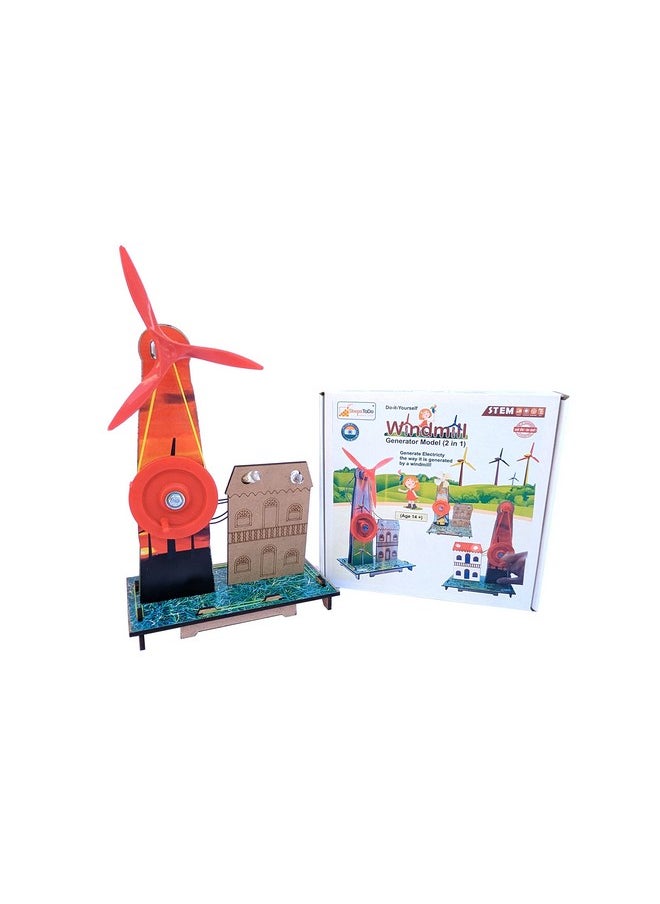 StepsToDo - Wind Turbine Science Kit. Windmill Making Kit For Students. Electricity From Flowing Air. Science Teaching And Learning Aid - Image 1