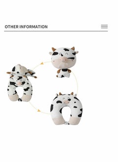 Y&D Cow Pillow, U-shaped Neck Cartoon Deformed 2-in-1 Travel Pillow Convertible Kids for Airplane Traveling Sleeping (Bull)  - Image 5