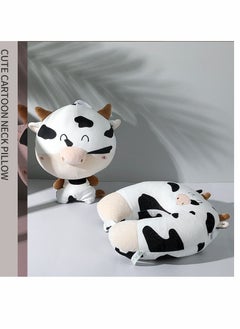 Y&D Cow Pillow, U-shaped Neck Cartoon Deformed 2-in-1 Travel Pillow Convertible Kids for Airplane Traveling Sleeping (Bull)  - Image 3