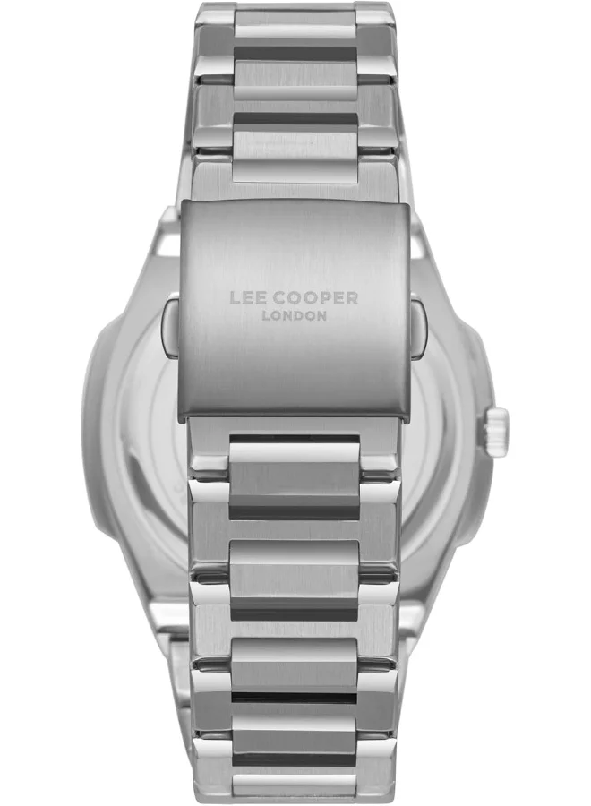 Lee Cooper Lee Cooper Men's VX7NE1 Movement Watch, Multi Function Display and Metal Strap - LC08047.350, Black