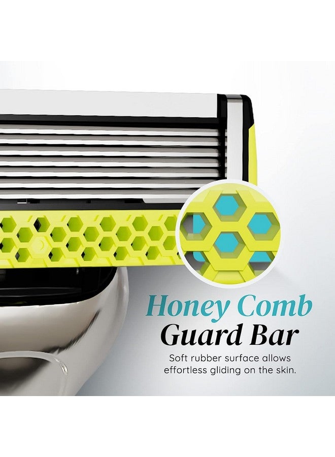 LetsShave Pro 7 Max Razor Cartridges For Men | World'S First & Only 7-Blade Shaving Razor With Precision Blades & Honey Comb Guard Bar | Argan Oil, Aloe & Vitamin E - 1 Count - Image 5