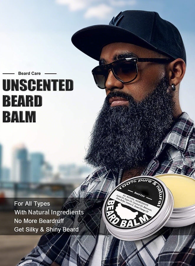 8-Piece Complete Beard Grooming Kit for Men, Beard Growth Oil, Beard Wash, Beard Balm, & Beard Tools, Natural Beard Care & Styling Gift Set for Him, Men’s SelfCare Essentials Kit - Image 3