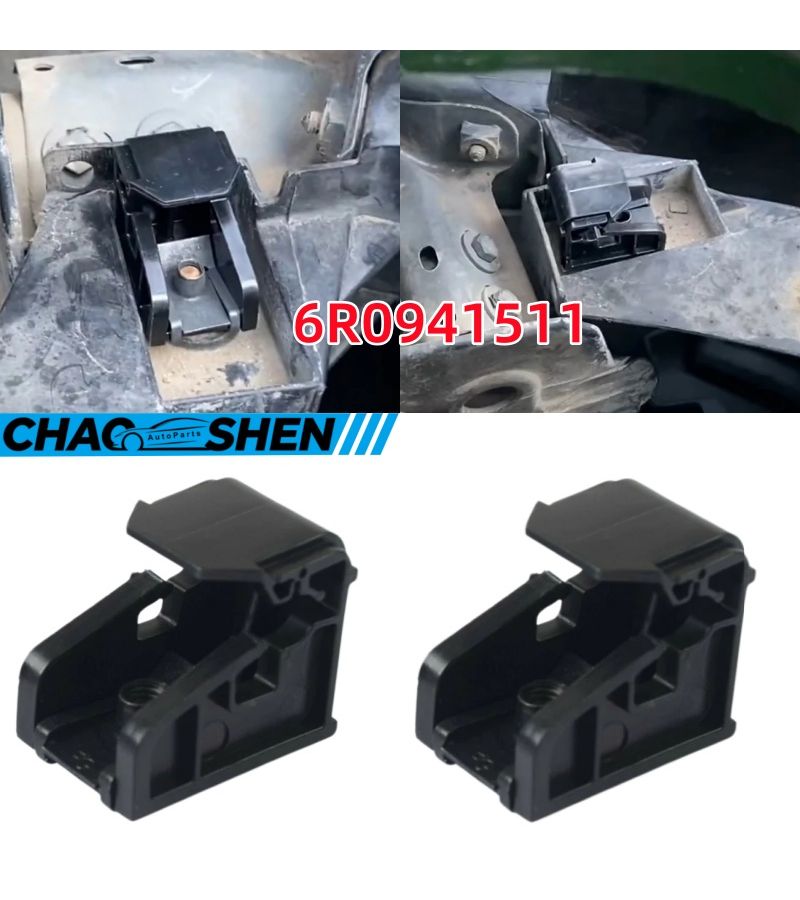 طقم إصلاح المصباح الأمامي مكون من قطعتين مع أقواس ومشابك يسار ويمين 6R0941511 - Image 1