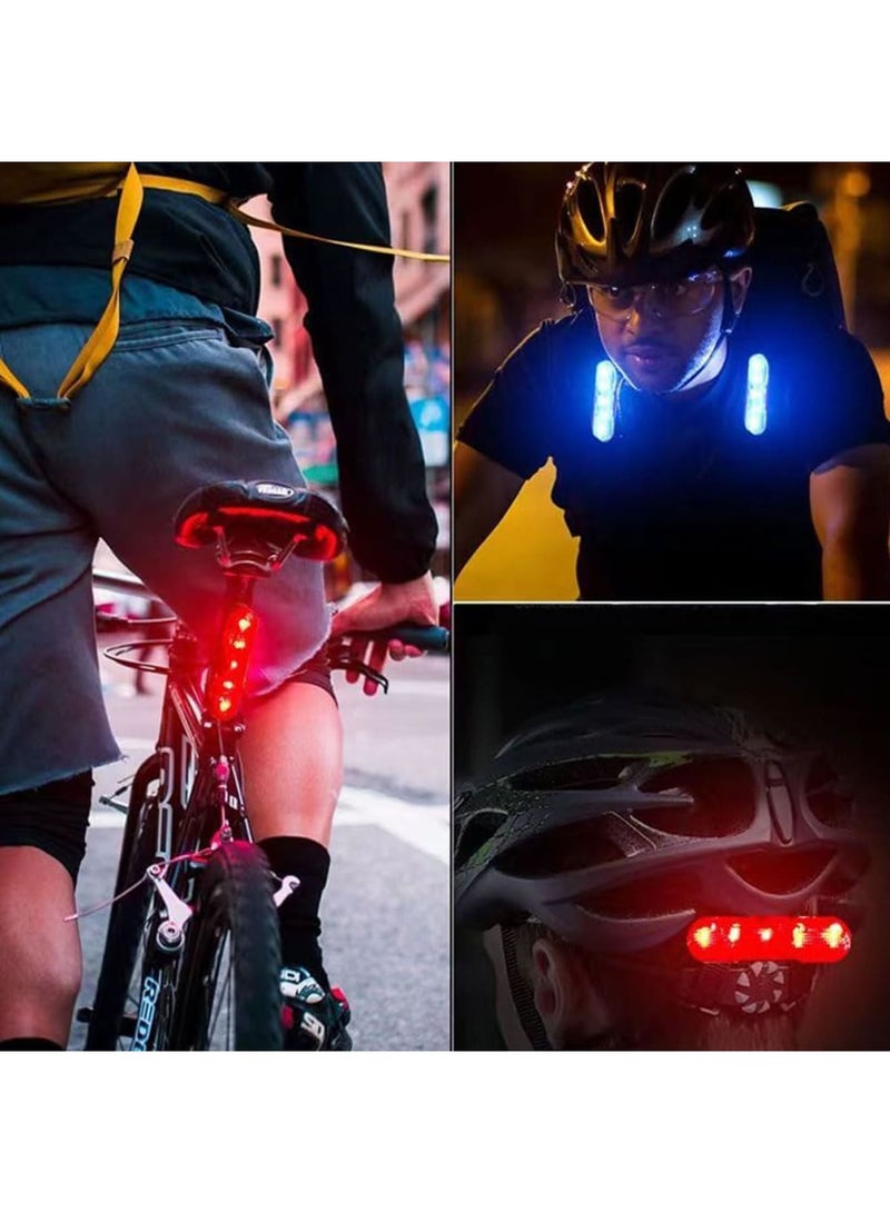 SYOSI LED Bike Tail Light 2 Pack, USB Rechargeable, Bright Bicycle Rear Cycling Safety Flashlight with 4 Light Modes, 360 Degree Rotatable, Watterproof, Shockproof, Easy to Install (Red & Bule) - Image 2