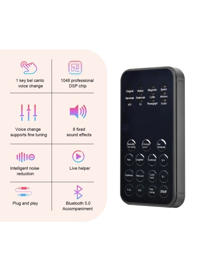 General Voice changer, mobile phone, computer, mini sound card, voice changer, one-click Meiyin chicken game, outdoor anchor singing  - Image 2