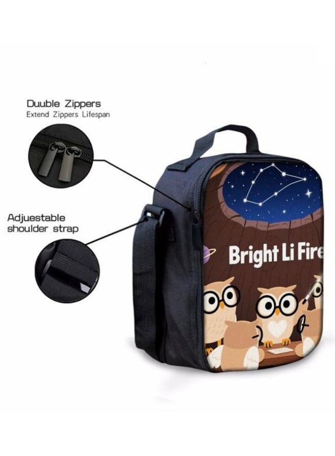 Bright Li Fire Three-piece set of cartoon bags, easily cope with various occasions (students, children, friends' outings, mountain climbing, schooling, etc.) | Backpack + hand-held + stationery bag | School season/holiday gifts - 54 - Image 3