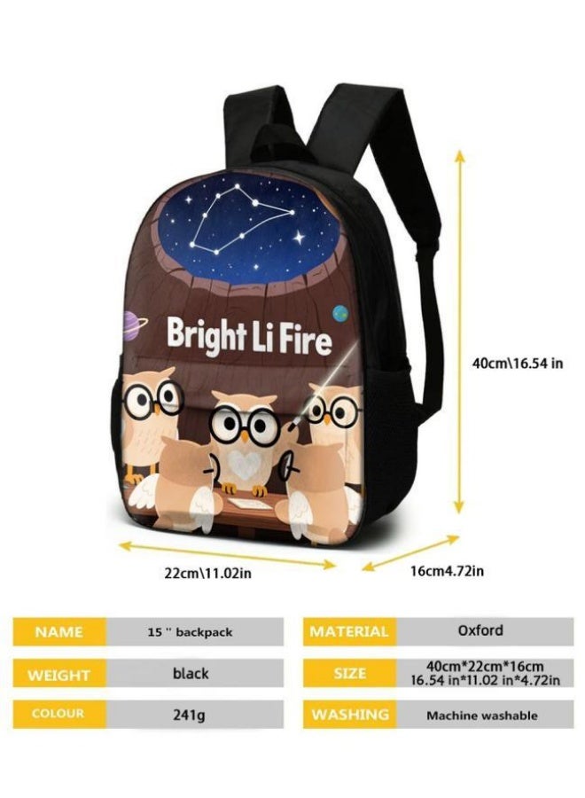 Bright Li Fire Three-piece set of cartoon bags, easily cope with various occasions (students, children, friends' outings, mountain climbing, schooling, etc.) | Backpack + hand-held + stationery bag | School season/holiday gifts - 54 - Image 4