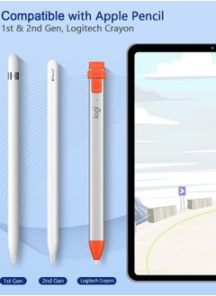 KASTWAVE نقطة استبدال شفافة كاملة متوافقة مع قلم أبل، نقطة متينة محسّنة لقلم أبل الجيل 1/2 (4 قطع)  - Image 5