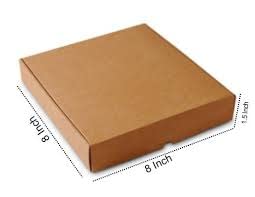 MOHIL ENTERPRISE 8 Inch Brown Pizza Box pack of 100  - Image 2