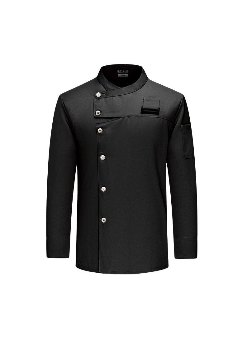NIBEMINENT Long Sleeve Chef Coat Perfect Uniform for Kitchen Staff in Restaurants and Hotels Catering Waiter Work Jackets  - Image 1