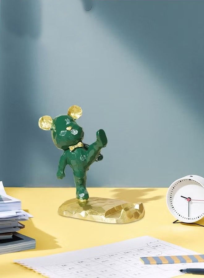 Bear Mobile Phone Holder,Cute Bear Phone Stand Desk Accessories,Home Office Desk Decor Compatible With All Smartphones Resin - Image 4