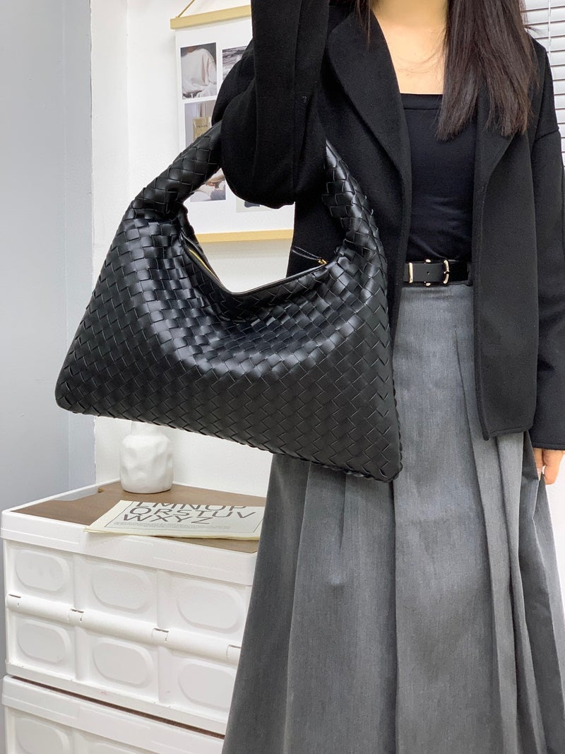 French Style High-Grade Leather Woven Bag Women'S Elegant All-Match Shoulder Underarm Bag Niche Textured Handbag - Image 5