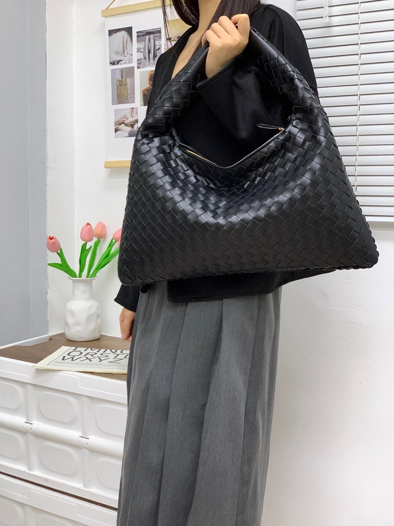 French Style High-Grade Leather Woven Bag Women'S Elegant All-Match Shoulder Underarm Bag Niche Textured Handbag - Image 4