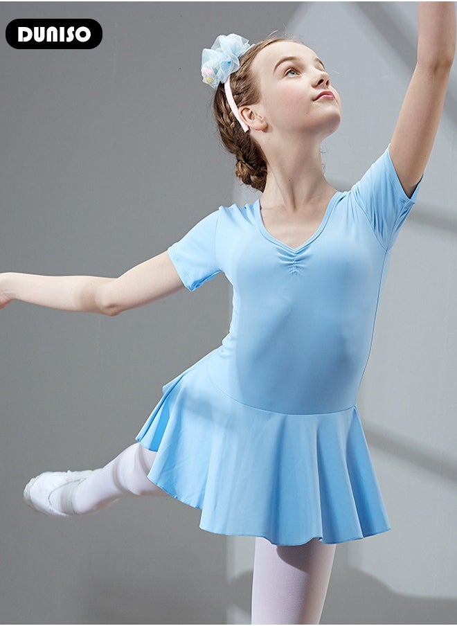 Girls Ballet Dresses Leotards with Skirt Short Sleeves, Dance Dress Ballerina Tutu Outfit Cotton Dress Ballet Skirt, Mini Skirt Princess Dresses Dance Wear Clothes for Little Girl - pzsku/ZD9B3929143BC28363802Z/45/_/1729908783/c95ea182-1d5d-4e64-8a26-587262f68ad6