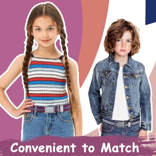 GUSTAVE 2 Pack Stretchy Stripe Kids' Belt for Boys Toddlers 2-4 Years Old (Fit Waist 35-50cm) - Image 5